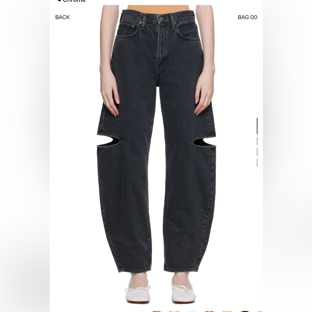 Agolde Black Sanna Slice Jeans